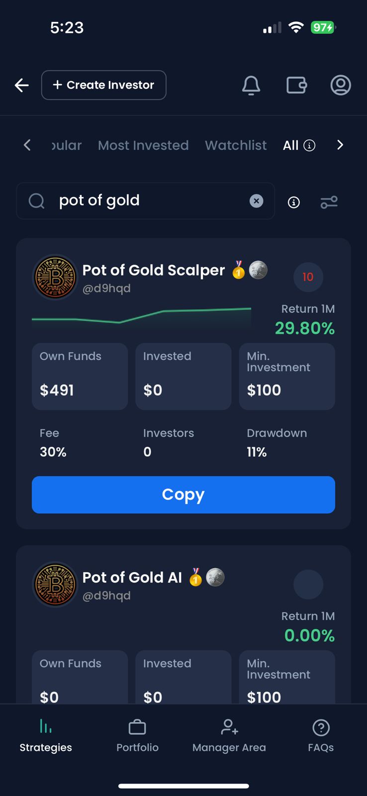 Search Pot of Gold
